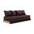 Divano convertibile Chico tessuto marrone / Modulare - L 200 cm - KARUP