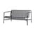 Gartensofa 2-Sitzer Palissade Lounge metall grau schwarz / L 139 cm - R & E Bouroullec - Hay