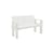 Crate Outdoor Bench with backrest wood white / Gerrit Rietveld, 1934 – L 132 cm - Hay