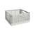 Panier Colour Crate plastique gris Large Square / 42 x 42 cm - Recyclé - Hay