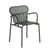 Fauteuil bridge empilable Week-End métal vert / Aluminium - Petite Friture