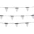 Guirlande lumineuse extérieur Sagra LED tissu blanc noir 14 mètres - 16 fanions tissu - Seletti