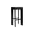 Chisel 30 High High stool leather black / Height: 75 cm - Leather upholstery - Hay