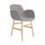 Poltrona imbottita Form tessuto grigio / Tappezzeria completa - Normann Copenhagen