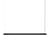 Sospensione Linear LED metallo nero / L 169,2 cm - Alluminio - Muuto