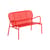 Banquette Week-end métal rouge / Aluminium - L 114 cm - Petite Friture