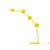 Lampada a stelo Big Lebow metallo giallo / H 234 x L 186 cm - 4 abat-jours orientabili / Metallo - Fatboy