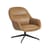 Fauteuil pivotant Fiber Lounge cuir marron - Muuto