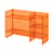 Meuble de rangement Sound-Rack plastique orange / L 75 x H 53 cm - Kartell