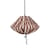 Yumi Lampshade textile red / Ø 50 x H 30 cm - Linen - NOBODINOZ