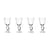 Rotweinglas Out of Lines glas transparent / Set von 4 - Serax