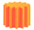 Table basse Gear plastique orange / Pouf - Ø 55 x H 43 cm - Slide