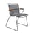 Fauteuil Click Dining plastique gris / Accoudoirs bambou - Houe