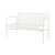 Bank mit Rückenlehne Palissade Dining metall weiß / L 128 cm - Bouroullec, 2016 - Hay