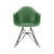 Poltrona RE DAR - Eames Plastic Armchair materiale plastico verde / (1950) - Nero / Riciclato - Vitra
