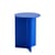 Tavolino d'appoggio Slit Wood legno blu / Alto - Ø 35 X H 47 cm / Legno - Hay