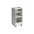 Carrello portavivande con ruote Folded Tall metallo grigio / Aperto - Altezza 83,7 cm - Muuto