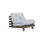 Fauteuil convertible Roots / Dormeuse & lit d'appoint - 3 positions / Structure marron - KARUP DESIGN