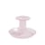 Kerzenleuchter Flare Stripe Small glas rosa / H 7,5 cm - Glas - Hay
