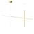 Pendelleuchte Coordinates S2 gold metall LED / L 176 cm x H 92 cm - Flos