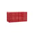 Wandablage Perforated Cabinet Small metall rot / B 89 x T 40 x H 45 cm - Hay