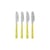 Couteau à beurre 70s plastique jaune / Set de 4 - L 15 cm - HK LIVING