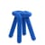 Bold Upholstered stool textile blue / Padded - Moustache