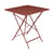 Tavolo pieghevole Bistro metallo rosso marrone / 71 x 71 cm - Foro per parasole - Fermob