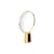 Cyclope Free standing mirror ceramic gold H 46,5 cm - Moustache