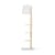 Stehleuchte Cambridge metall weiß holz natur / mit 3 Regalbrettern  - H 168 cm - It's about Romi