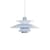 Suspension PH 5 Opal plastique bleu / Ø 32 cm - Réédition 1958 - Louis Poulsen