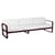 Canapé de jardin 3 places Bellevie métal tissu blanc violet / L 235 cm - Tissu blanc grisé - Fermob