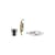 Coffret Alessi & Wine métal noir / Tire-bouchon + bouchon + dessous de bouteille - Alessi