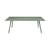Table rectangulaire Luxembourg métal vert / 207 x 100 cm - 8 à 10 personnes - Fermob