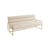 Canapé droit Channeled Goldfinger tissu beige / L 171 cm - Jonathan Adler