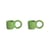 Espresso tazza Donut Small ceramica verde / Ø 6 x H 5,5 cm - Set di 2 - Petite Friture