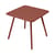 quadratischer Tisch Luxembourg metall rot braun / 80 x 80 cm - 4 Tischbeine - Fermob
