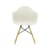 RE DAW - Eames Plastic Armchair Armchair plastic material grey / (1950) - Light wood legs / Recycled - Vitra