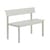 Banc avec dossier Linear métal gris / L 110 cm - Muuto