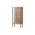 Curiosity Low Dresser natural wood / W 70.5 x H 143 cm - Fluted glass - Audo Copenhagen