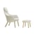 Set Sessel & Fußstütze HAL Lounge textil beige / Stoff - Vitra