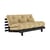 Divano convertibile Roots legno beige / L 160 cm - 3 posizioni / Struttura nera - KARUP DESIGN
