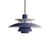 Sospensione PH 5 Mini metallo blu / Ø 30 cm - Poul Henningsen, 1958 - Louis Poulsen