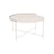 Table basse Edge métal blanc / Poignée rabattable - Ø 76 x H 40 cm - Houe