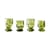 Bicchiere da vino  vetro verde di Nienke Sikkema / Set di 4 - HK LIVING