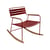 Rocking chair Surprising métal rouge / teck - Fermob