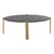 Table basse Tribus marbre noir or / 92 x 47 x H 35 cm - Marbre - AYTM