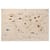 Affiche The World tissu blanc beige / Coton bio brodé - L 100 x H 70 cm - Ferm Living