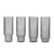 Longdrink Glas Ripple glas grau transparent / 4er-Set – Ø 6 x H 14 cm (30 cl) - Ferm Living