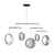 Pendelleuchte Focus X5 metall schwarz / LED - L 160 x H 131 cm - DCW éditions